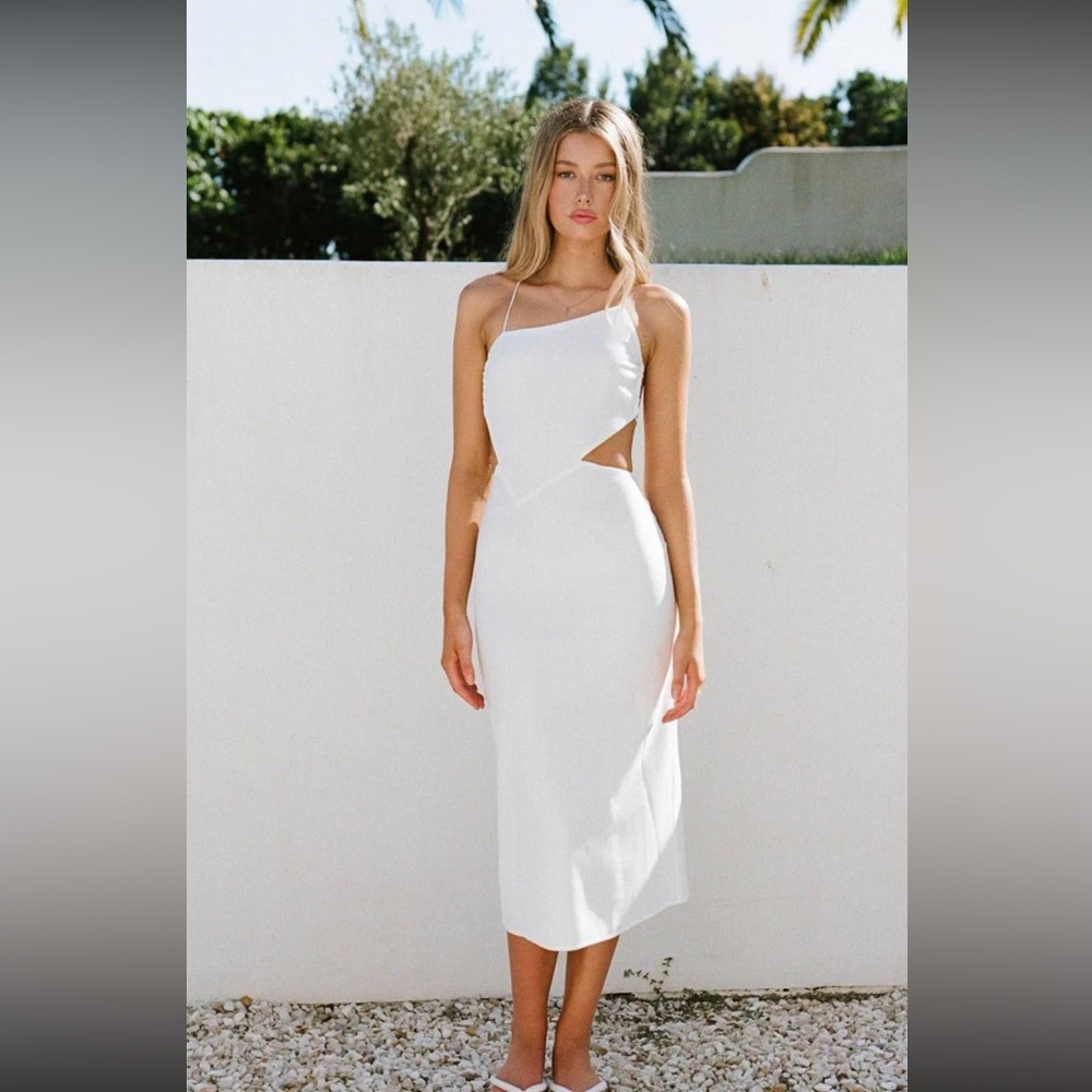 NWT Brylie Midi Dress White - Picture 2 of 7